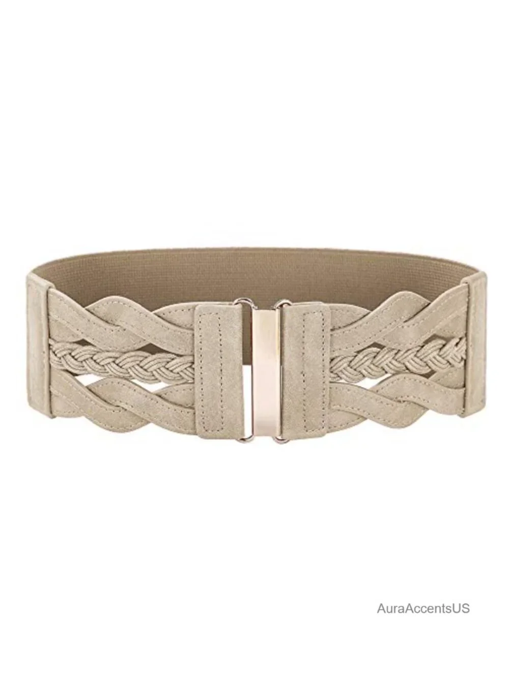 Wide Elastic Vintage Stretchy Cinch Belt for Dresses - 3 inch